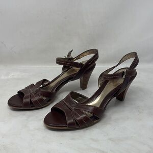 Sofft Brown Strappy Heeled Sandals 6.5